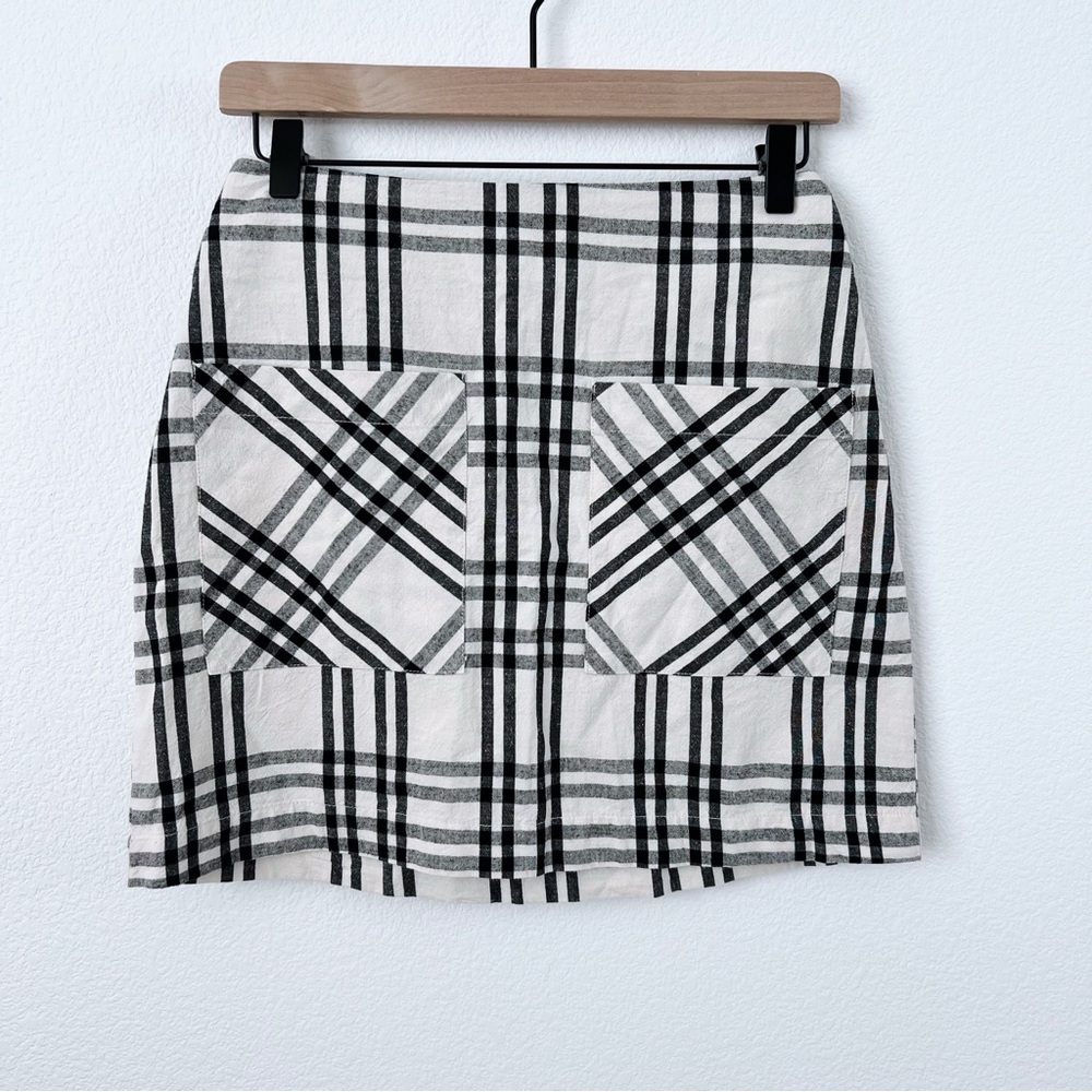 Mango Plaid Skirt